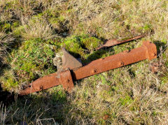 
Wagon frame in Swffryd Colliery tip, January 2011